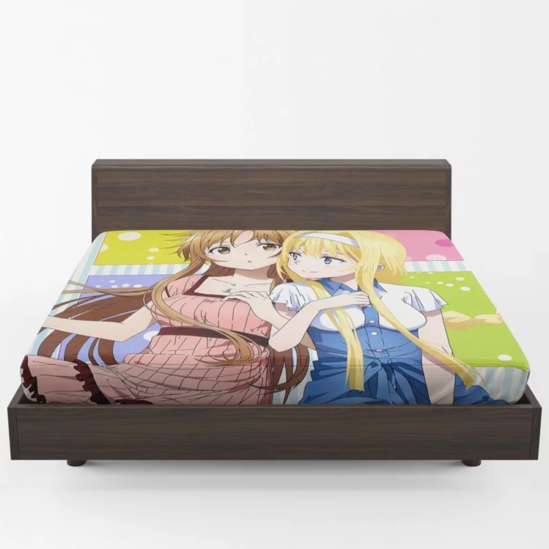 Asuna Yuuki and Alice Zuberg Uniting Forces Anime Fitted Sheet 1