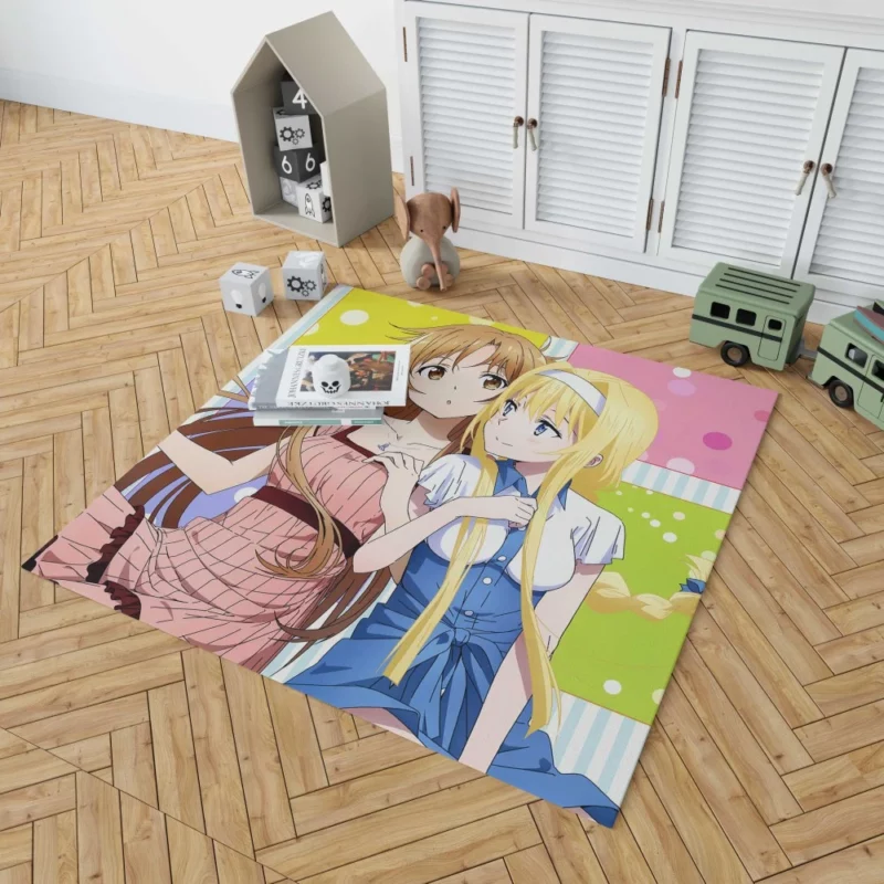 Asuna Yuuki and Alice Zuberg Uniting Forces Anime Rug 1