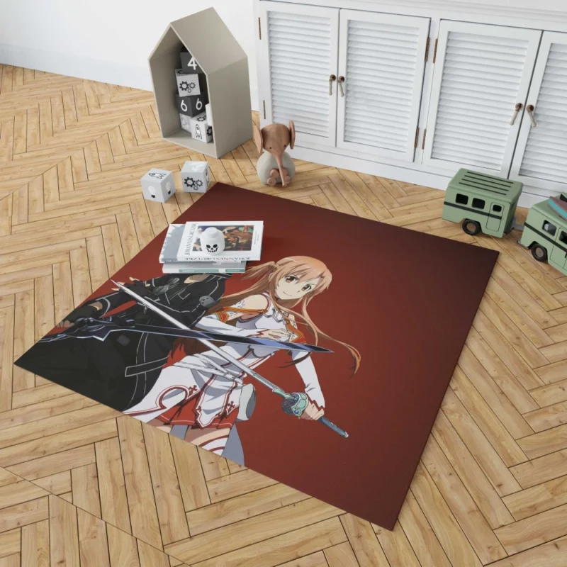 Asuna Yuuki and Kirito Eternal Connection Anime Rug 1