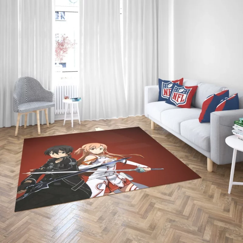 Asuna Yuuki and Kirito Eternal Connection Anime Rug 2