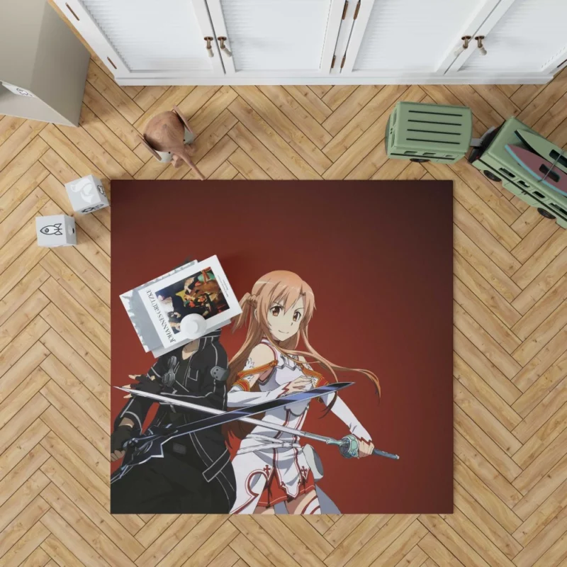 Asuna Yuuki and Kirito Eternal Connection Anime Rug