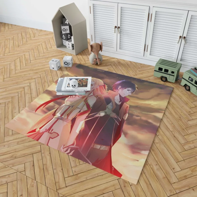 Asuna Yuuki and Kirito Legendary Bond Anime Rug 1