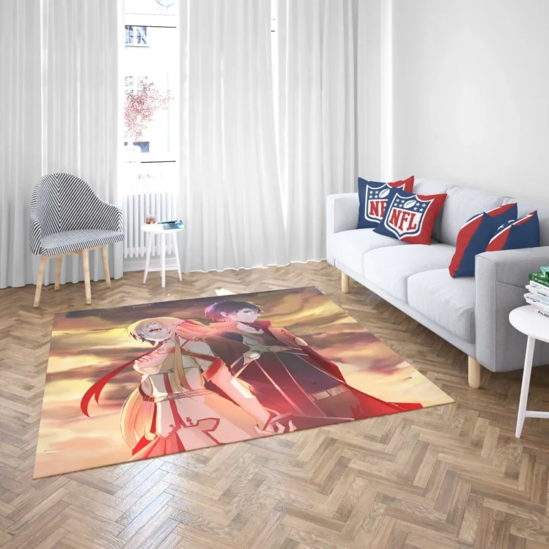 Asuna Yuuki and Kirito Legendary Bond Anime Rug 2