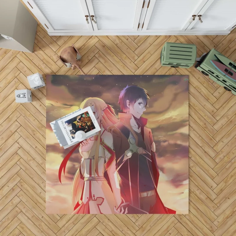 Asuna Yuuki and Kirito Legendary Bond Anime Rug