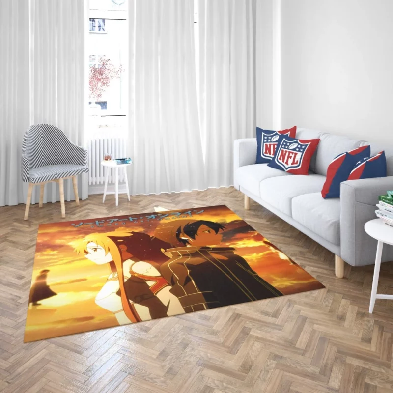 Asuna Yuuki and Kirito Legendary Saga Anime Rug 2