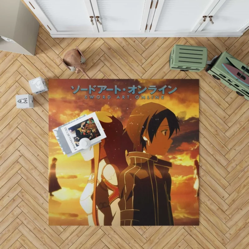 Asuna Yuuki and Kirito Legendary Saga Anime Rug