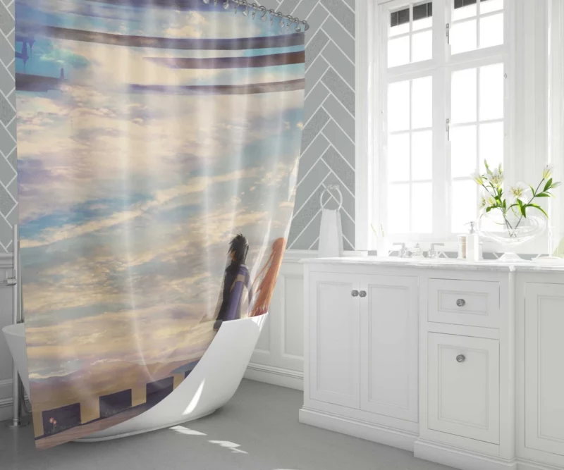 Asuna Yuuki and Kirito Partners in VR Anime Shower Curtain 1