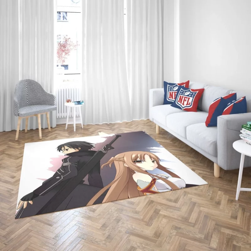 Asuna Yuuki and Kirito VR Adventures Anime Rug 2