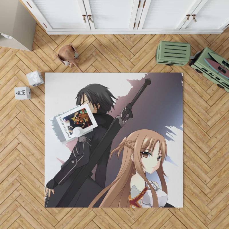 Asuna Yuuki and Kirito VR Adventures Anime Rug