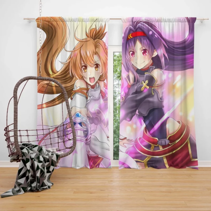 Asuna Yuuki and Yuuki Konno Bond Anime Curtain