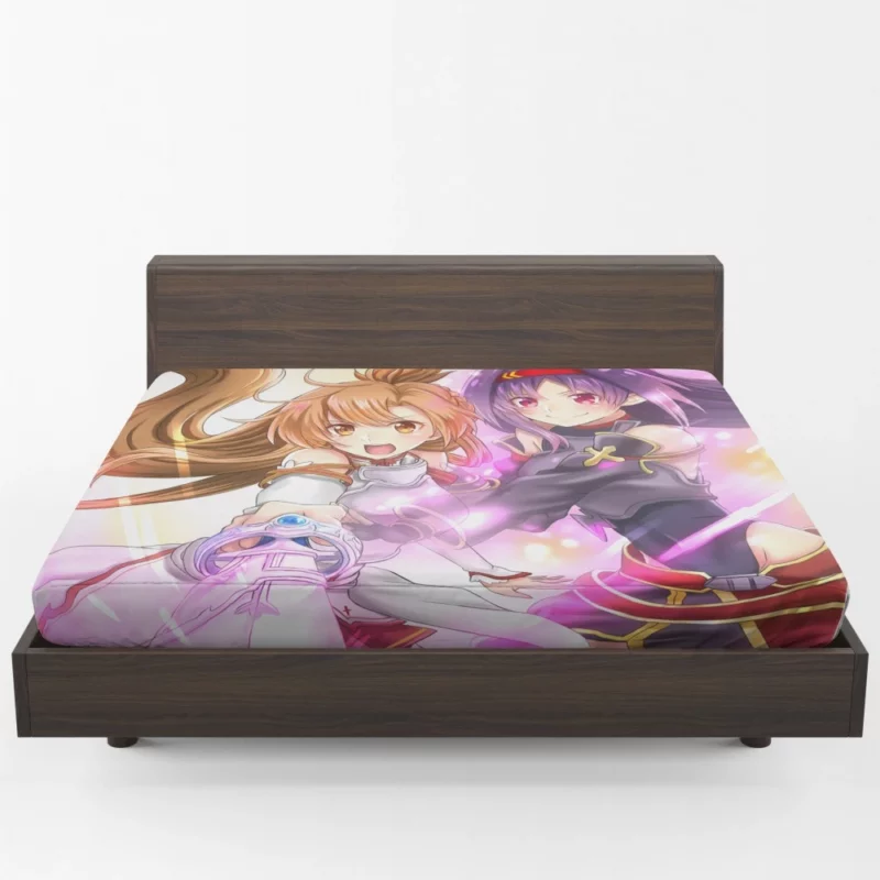 Asuna Yuuki and Yuuki Konno Bond Anime Fitted Sheet 1