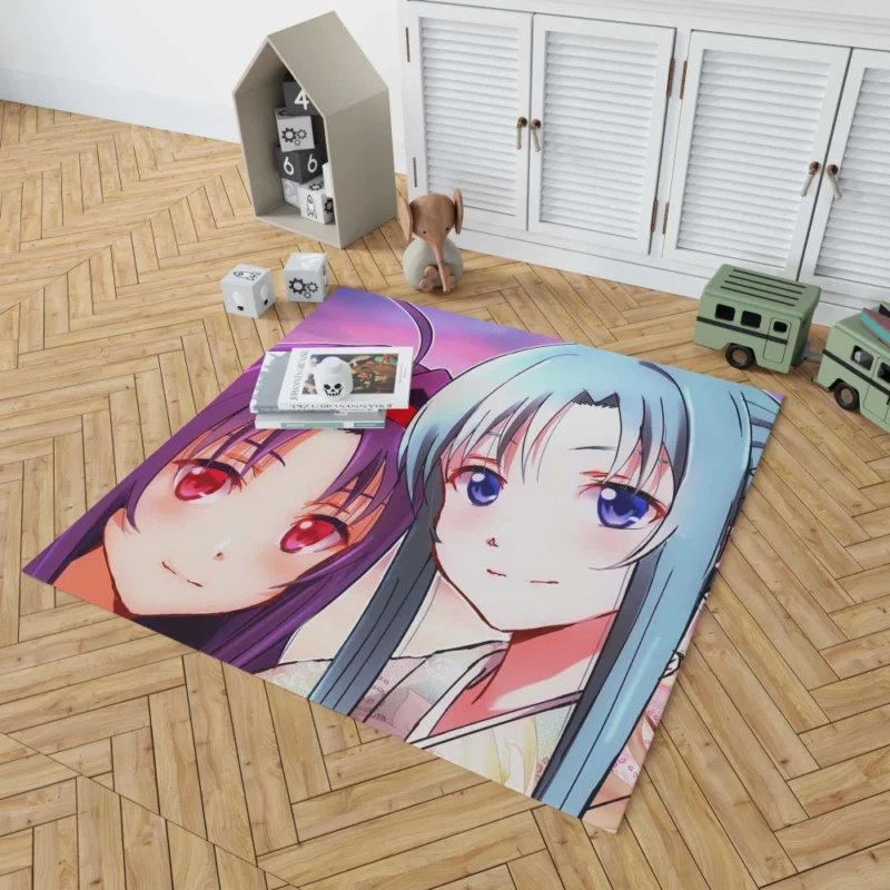 Asuna Yuuki and Yuuki Konno Sisterly Bond Anime Rug 1