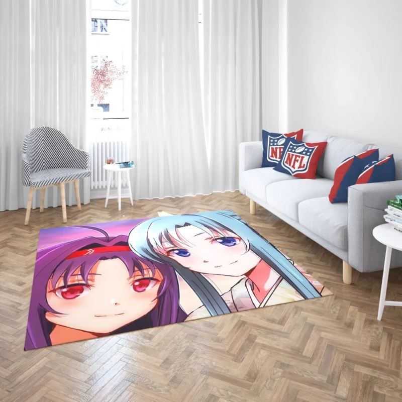 Asuna Yuuki and Yuuki Konno Sisterly Bond Anime Rug 2