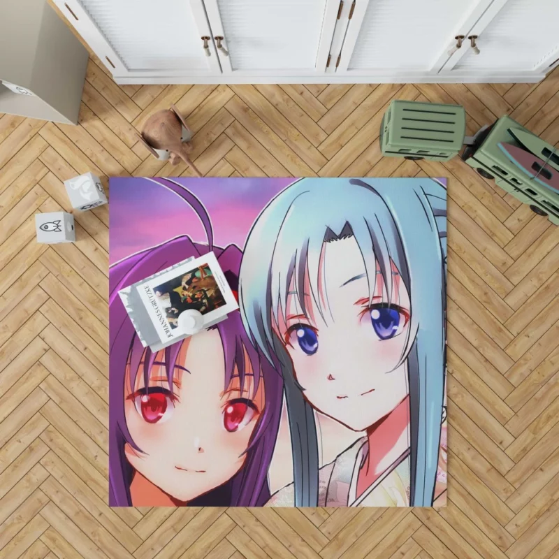 Asuna Yuuki and Yuuki Konno Sisterly Bond Anime Rug