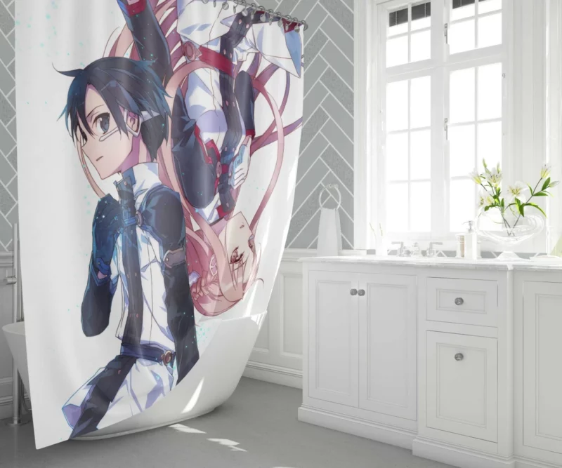 Asuna Yuuki in Manga Ordinal Scale Anime Shower Curtain 1