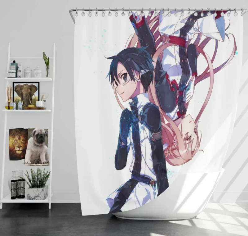 Asuna Yuuki in Manga Ordinal Scale Anime Shower Curtain