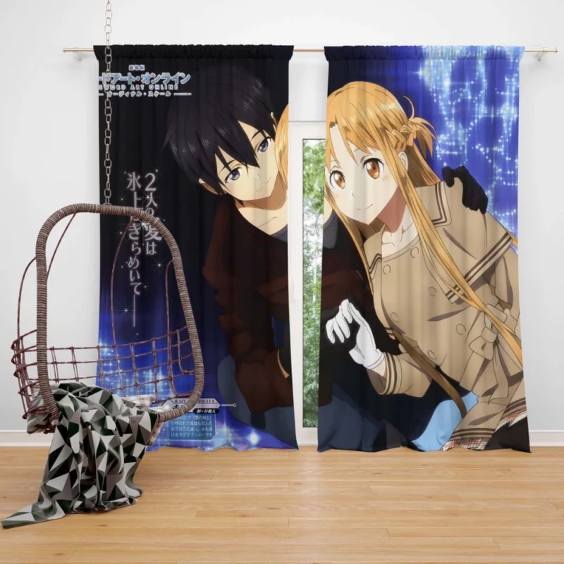 Asuna and Kirito Ordinal Scale Journey Anime Curtain