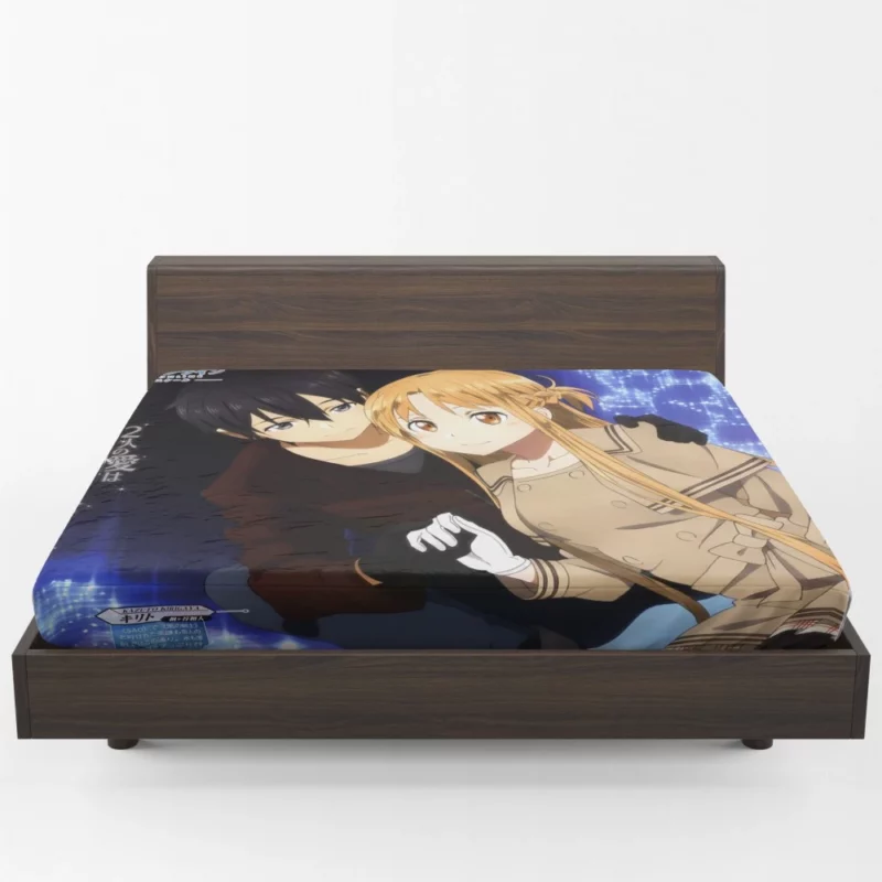 Asuna and Kirito Ordinal Scale Journey Anime Fitted Sheet 1