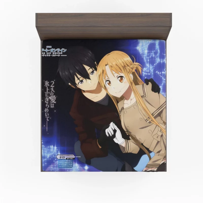 Asuna and Kirito Ordinal Scale Journey Anime Fitted Sheet