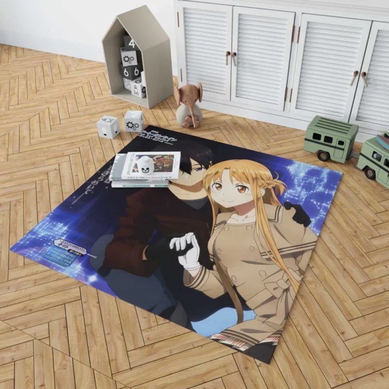 Asuna and Kirito Ordinal Scale Journey Anime Rug 1