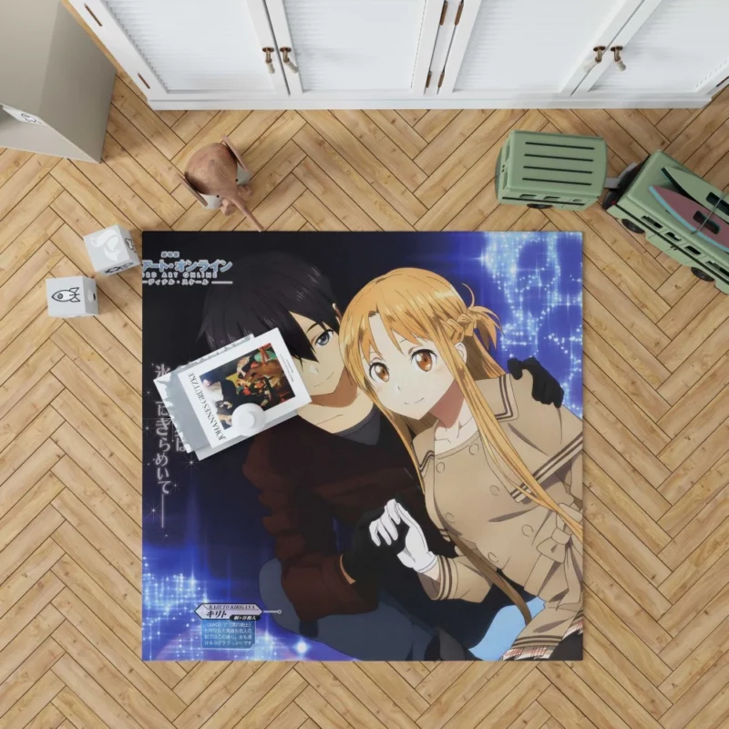 Asuna and Kirito Ordinal Scale Journey Anime Rug