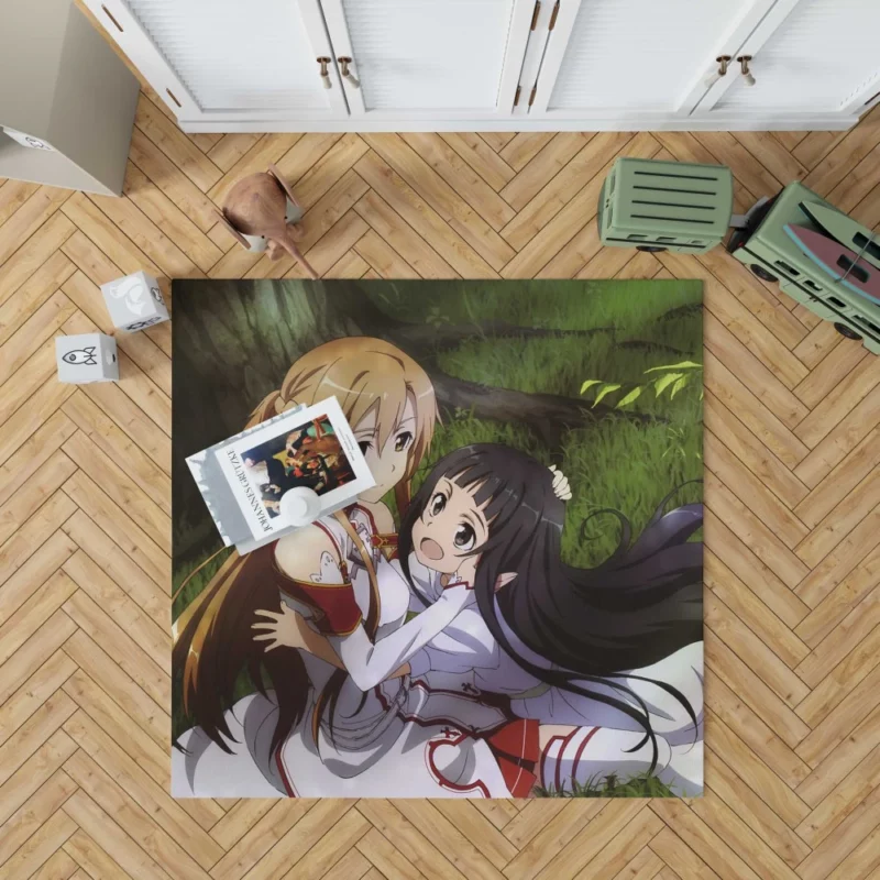 Asuna and Yuuki Friendship Anime Rug