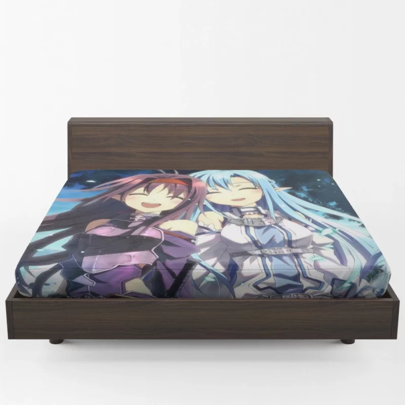 Asuna and Yuuki Resilience Anime Fitted Sheet 1