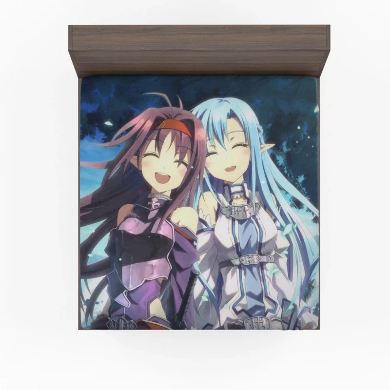Asuna and Yuuki Resilience Anime Fitted Sheet