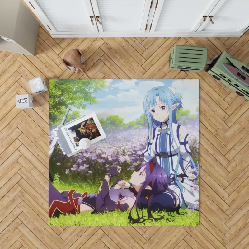 Asuna and Yuuki Unbreakable Bond Anime Rug