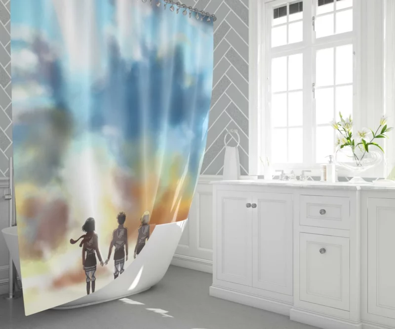 Attack on Titan Trio Legacy Anime Shower Curtain 1