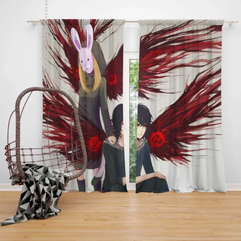 Ayato and Touka Ghoul Siblings Anime Curtain