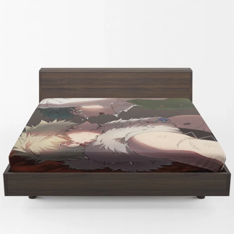 Bakugou and Izuku Rivalry Ignites Anime Fitted Sheet 1