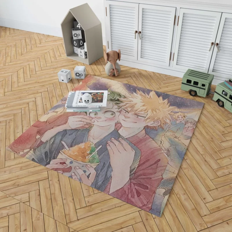 Bakugou and Izuku Unbreakable Bond Anime Rug 1