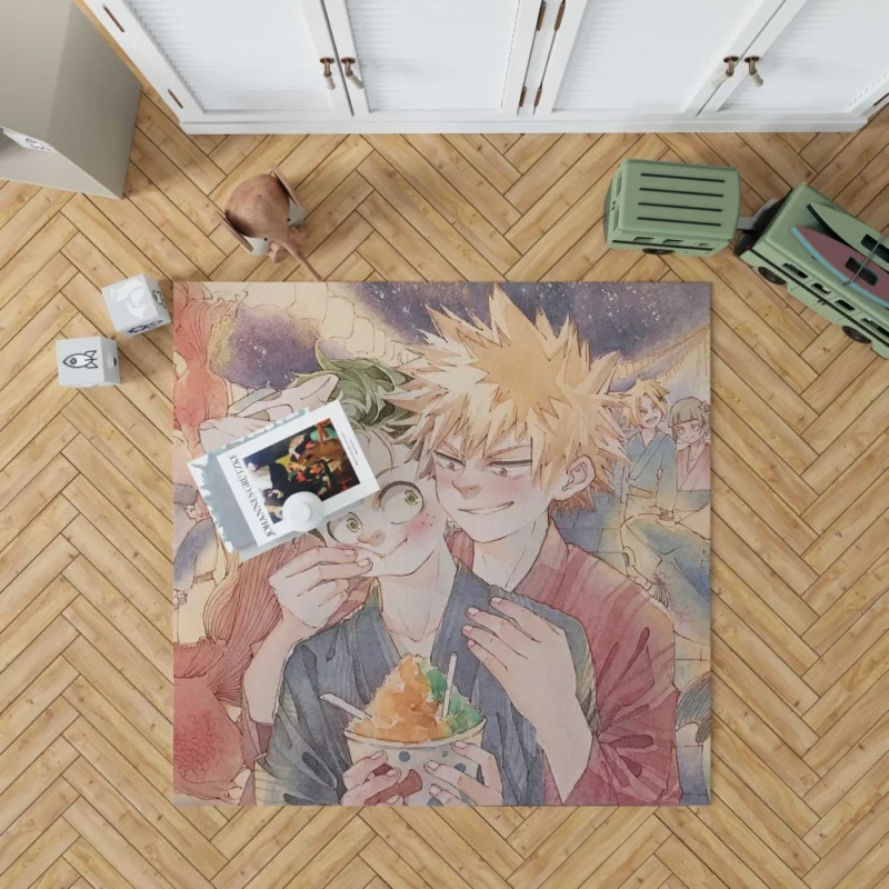 Bakugou and Izuku Unbreakable Bond Anime Rug