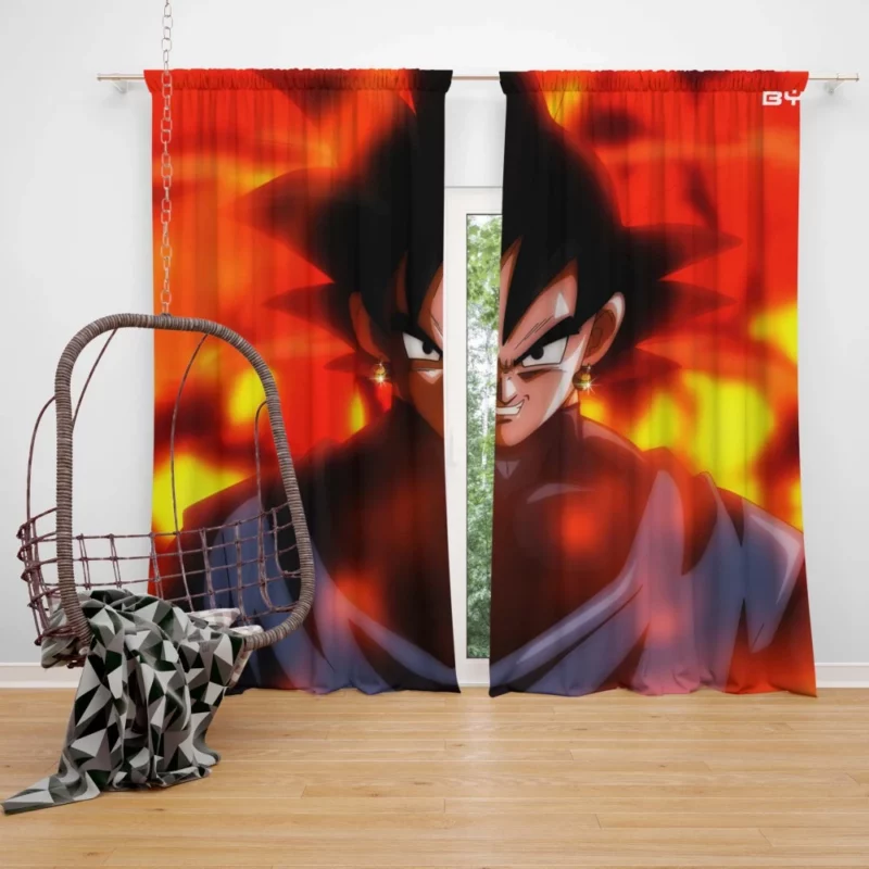 Black Goku Enigma and Dark Power Anime Curtain