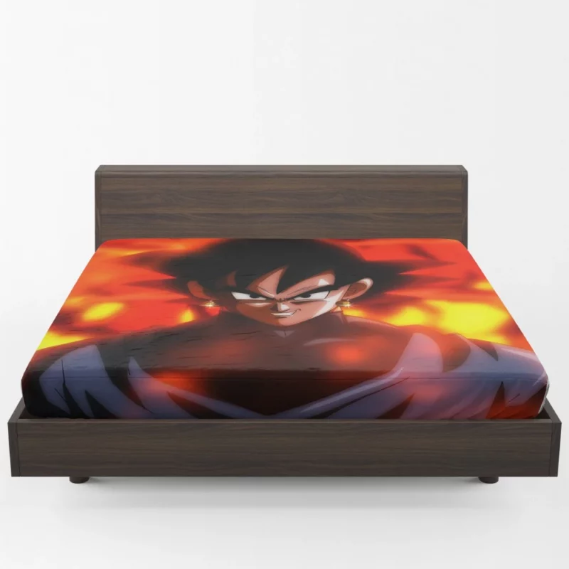 Black Goku Enigma and Dark Power Anime Fitted Sheet 1