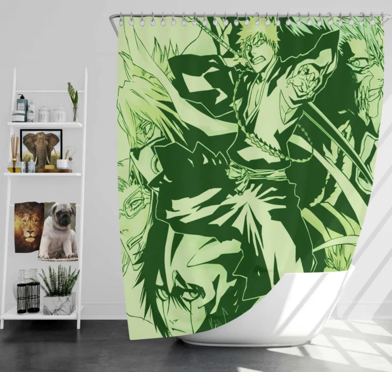 Bleach Battle Royale Ichigo and Tier Halibel Anime Shower Curtain