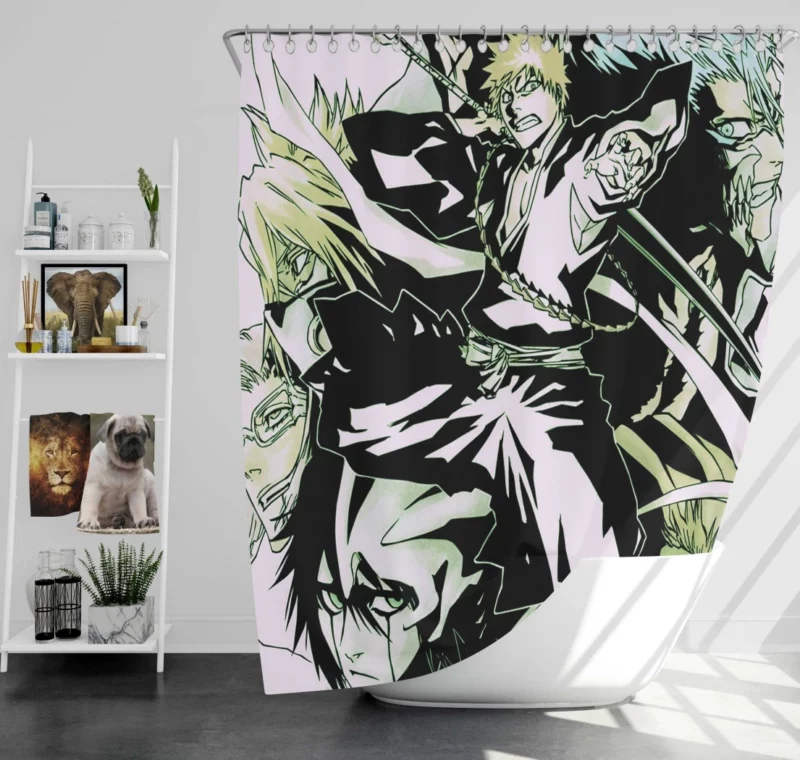 Bleach Epic Clash Ichigo vs. Grimmjow Anime Shower Curtain