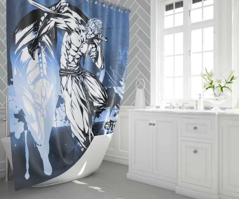 Bleach Menacing Grimmjow Jaegerjaquez Anime Shower Curtain 1