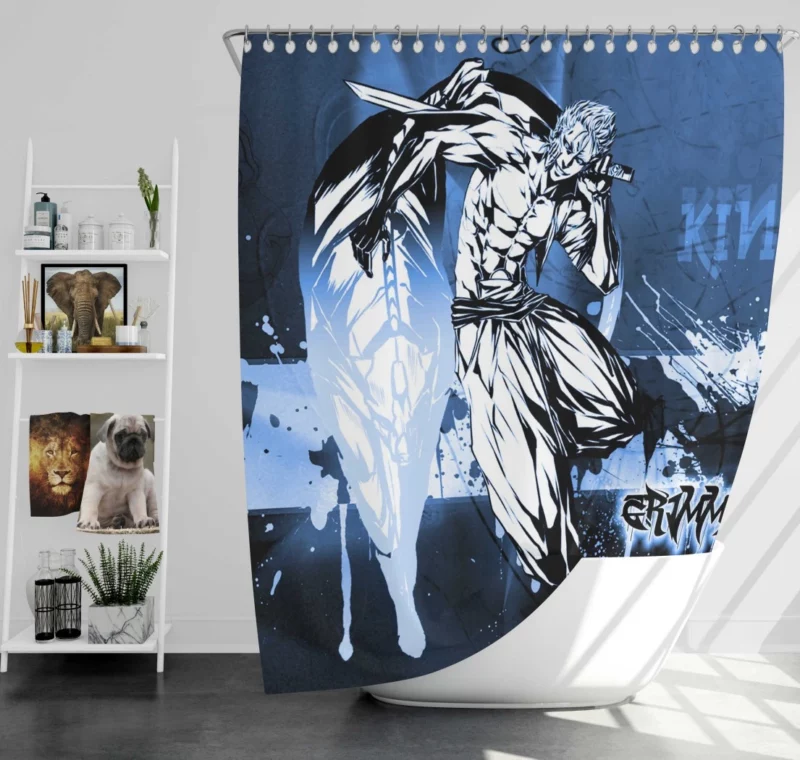 Bleach Menacing Grimmjow Jaegerjaquez Anime Shower Curtain