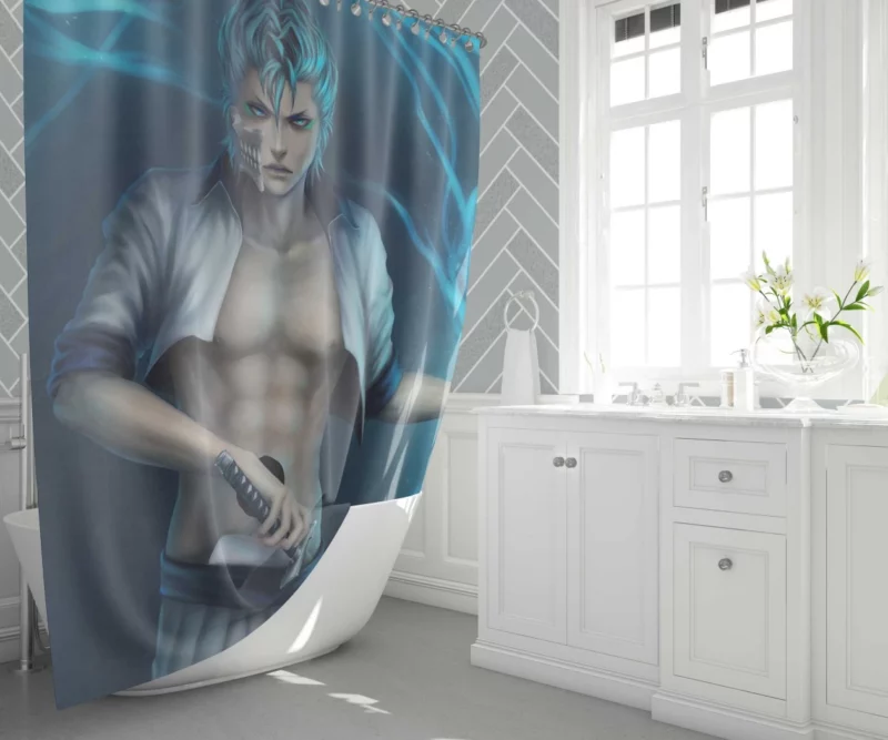 Bleach Savage Grimmjow Jaegerjaquez Anime Shower Curtain 1