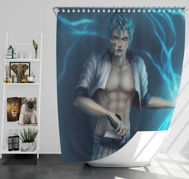 Bleach Savage Grimmjow Jaegerjaquez Anime Shower Curtain