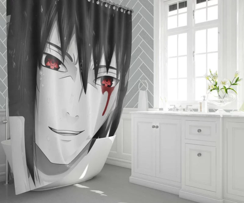 Bloodline Power Sasuke Mangeky? Anime Shower Curtain 1