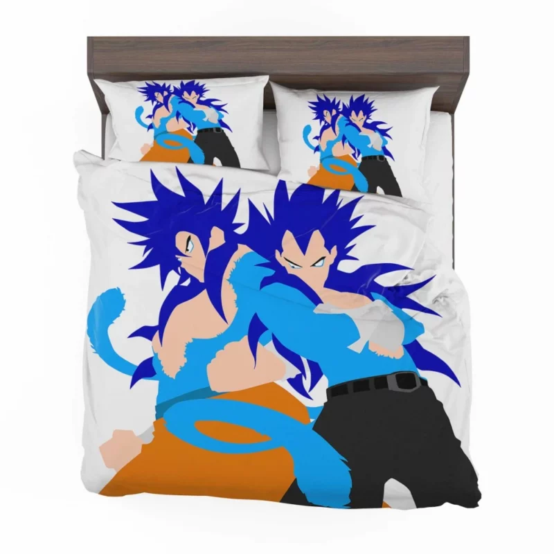 Blue-Haired Warriors Goku and Vegeta Anime Bedding Set 1