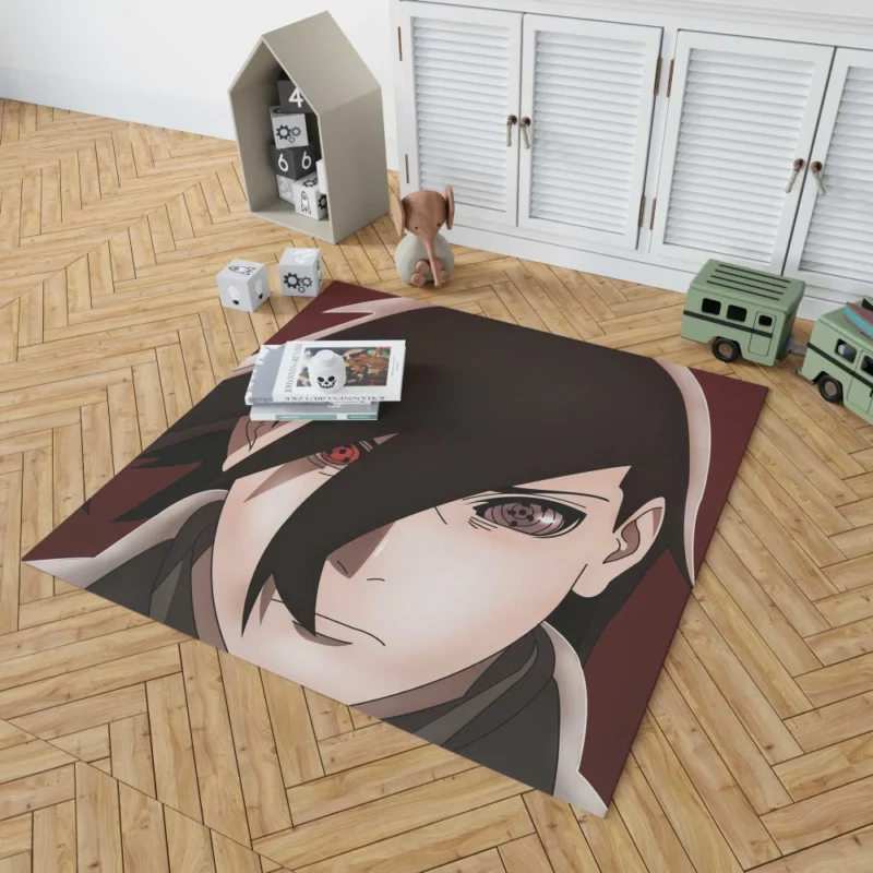 Boruto Mentor Sasuke Uchiha Anime Rug 1