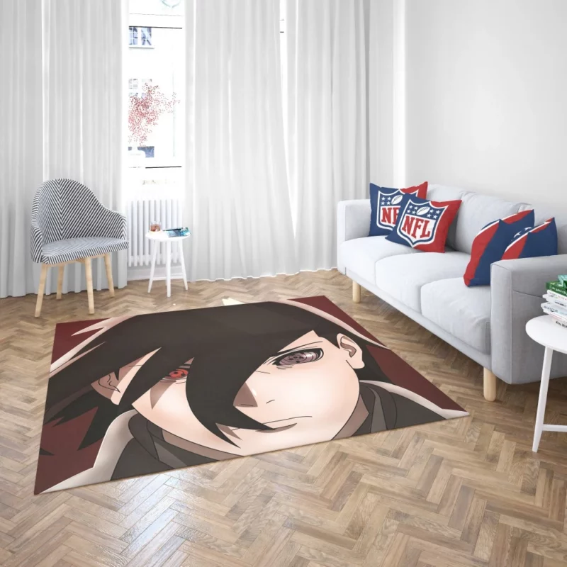 Boruto Mentor Sasuke Uchiha Anime Rug 2