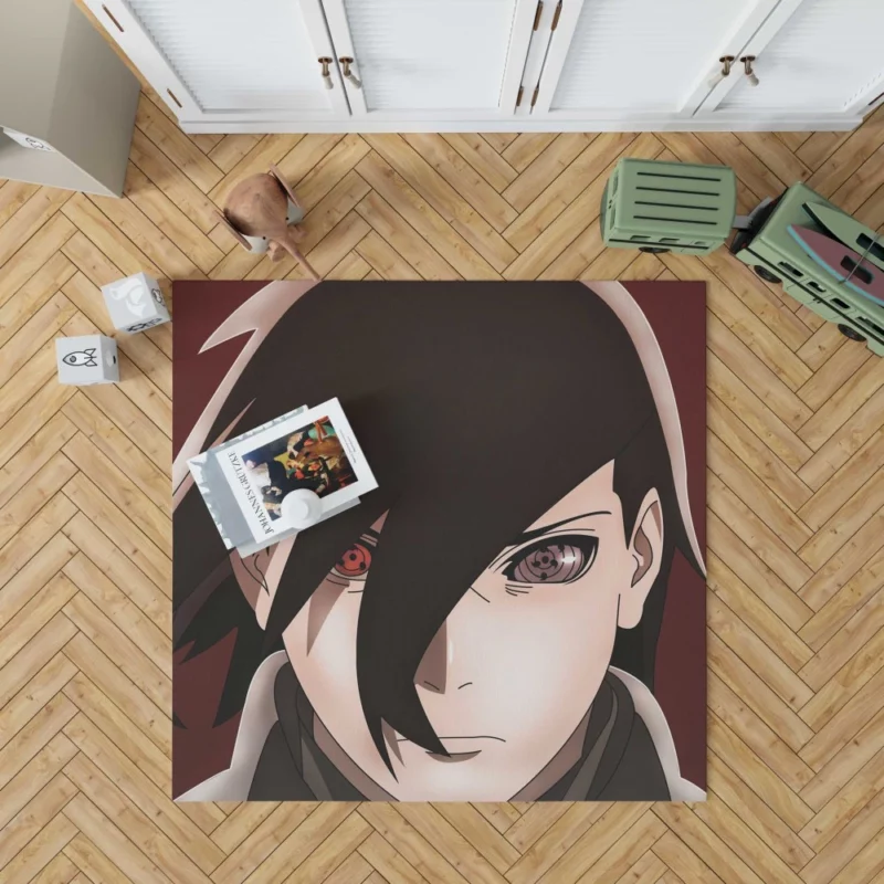 Boruto Mentor Sasuke Uchiha Anime Rug