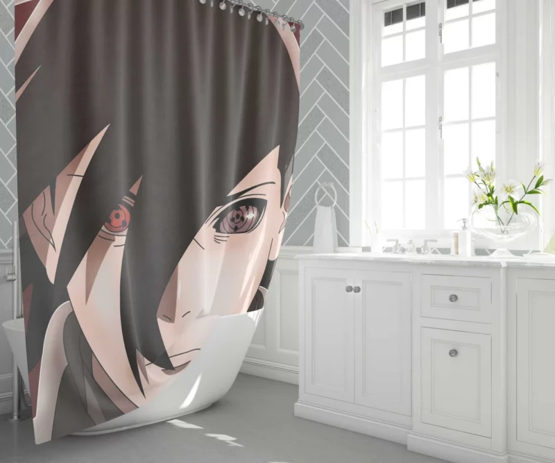 Boruto Mentor Sasuke Uchiha Anime Shower Curtain 1