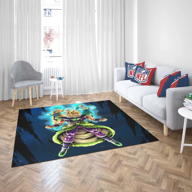 Broly vs Goku & Vegeta Showdown Anime Rug 2