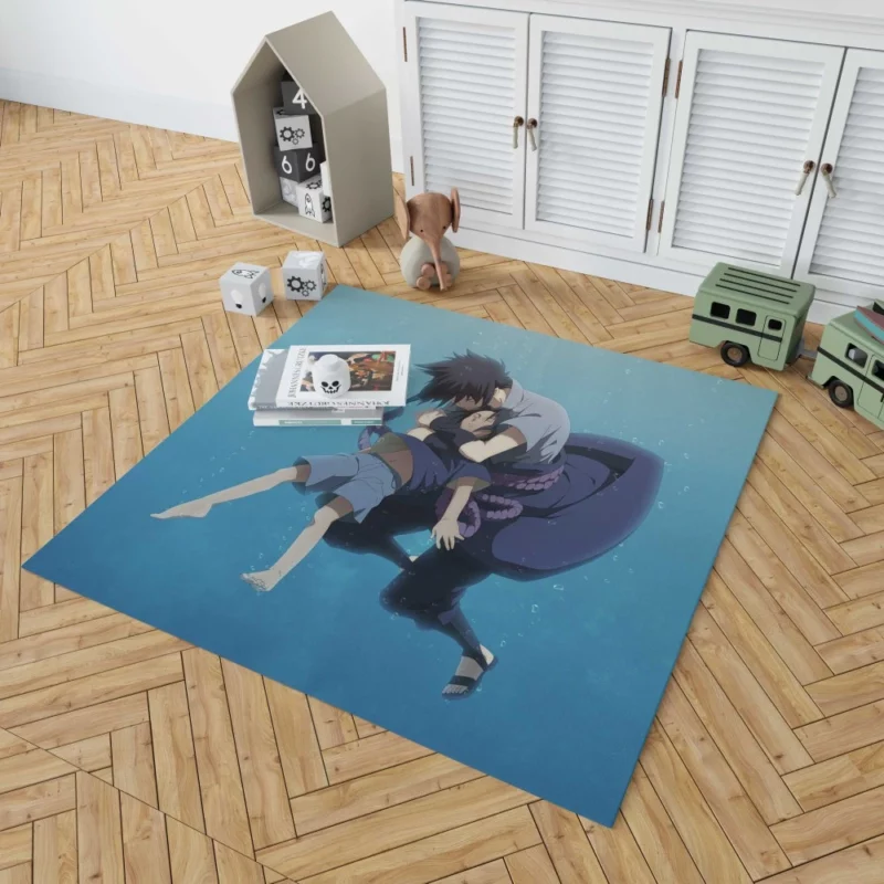 Brothers in Arms Itachi and Sasuke Anime Rug 1